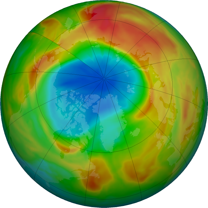 Arctic ozone map for 28 March 2020
